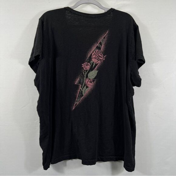 Heritage by Torrid Black Floral Short Sleeve Top - Picture 4 of 9